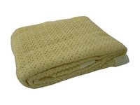 Yellow Cellular Blanket - Satin Edged Traditional Blanket (Single)